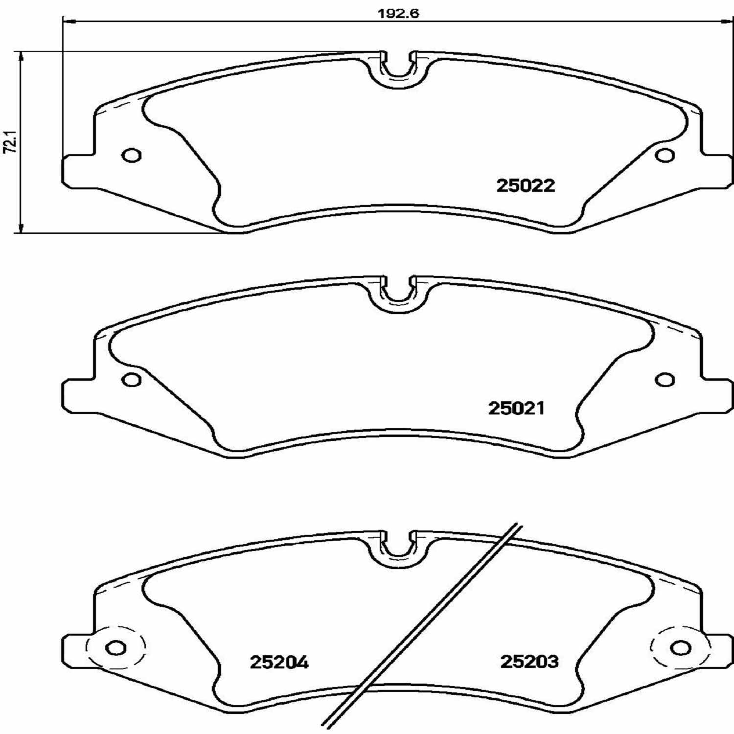 brembo disc brake pad set  frsport p44022