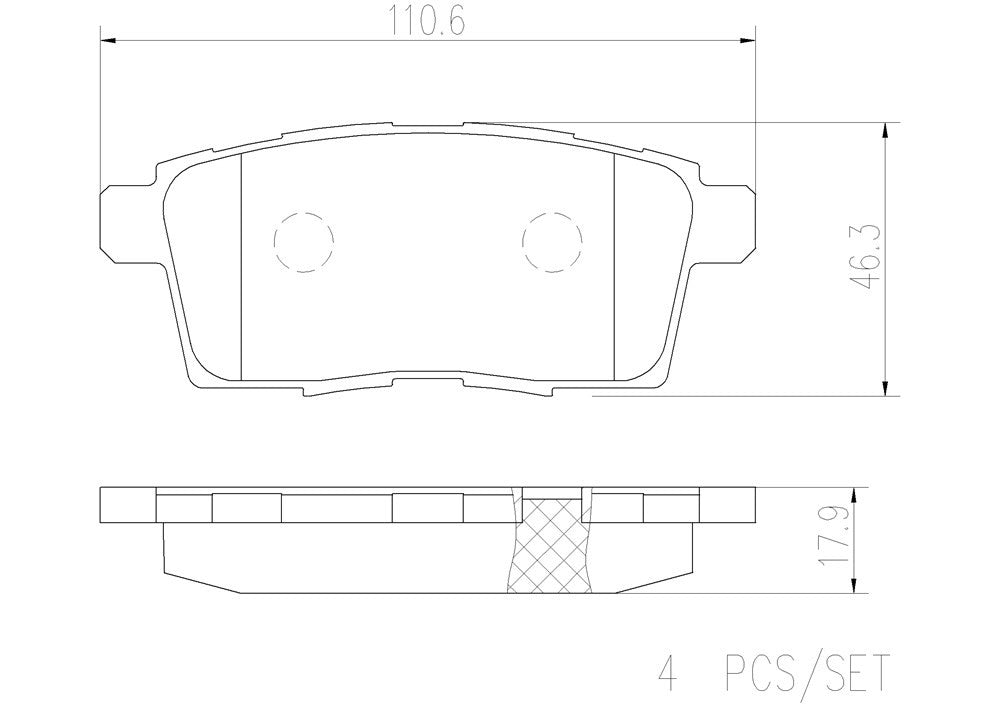 brembo disc brake pad set  frsport p49041n