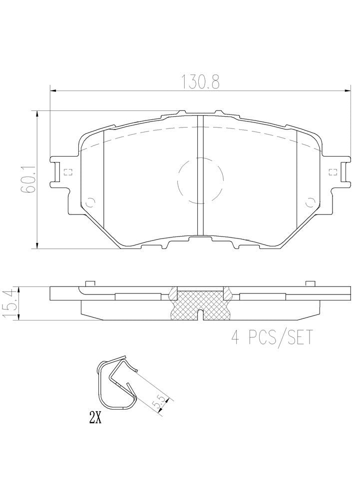 brembo disc brake pad set  frsport p49052n