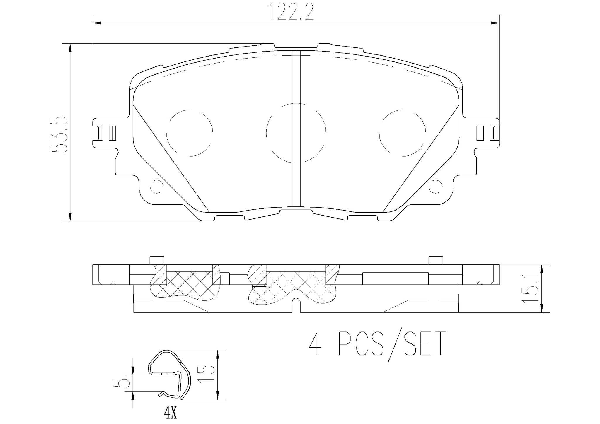 brembo disc brake pad set  frsport p49054n