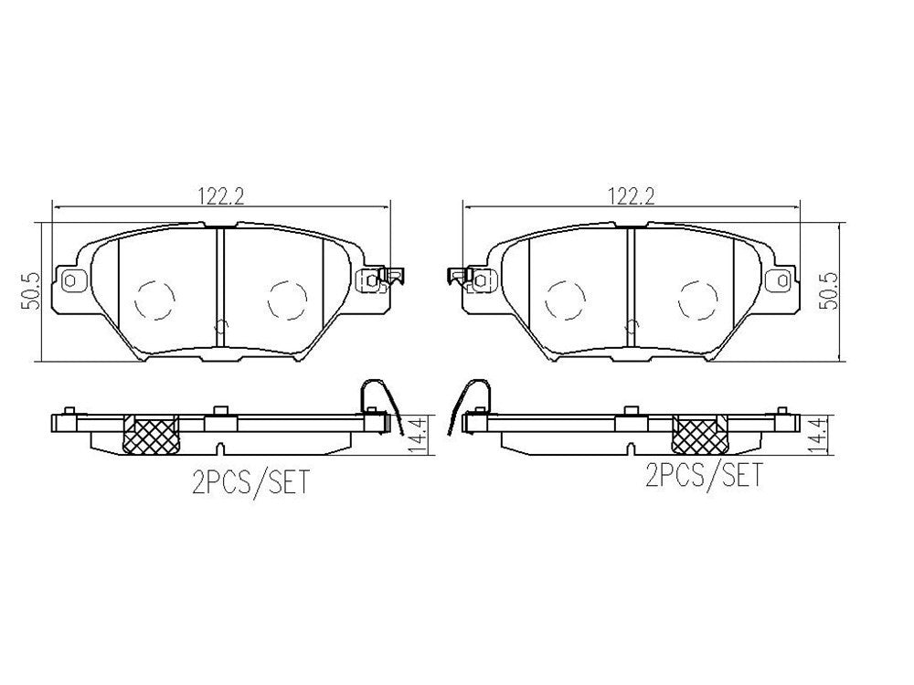 Brembo Disc Brake Pad Set  top view frsport P49062N