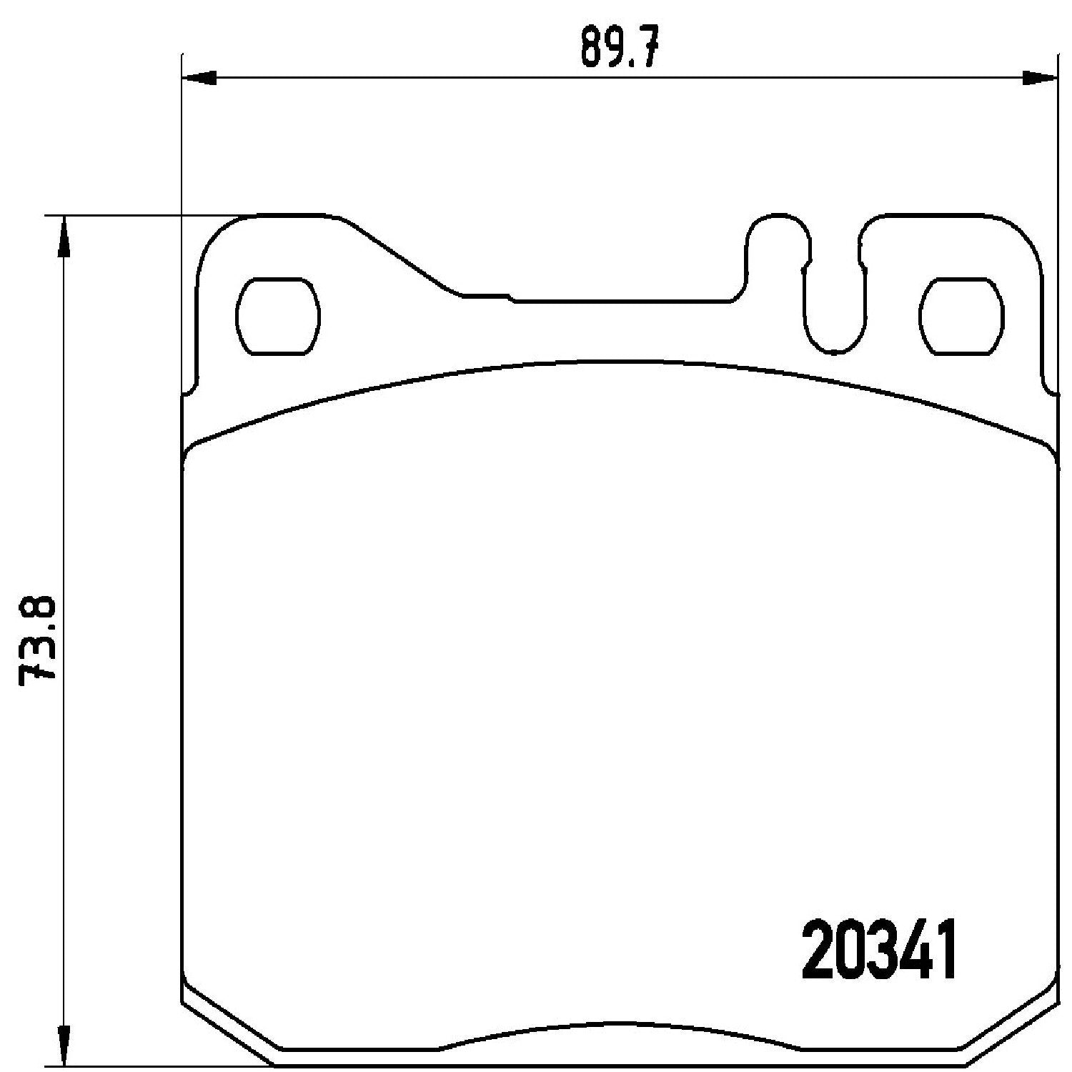 brembo disc brake pad set  frsport p50004