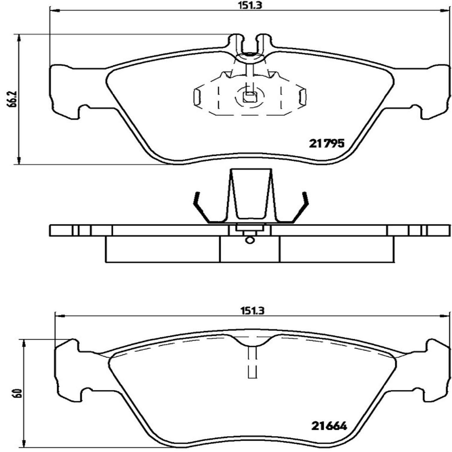 brembo disc brake pad set  frsport p50023