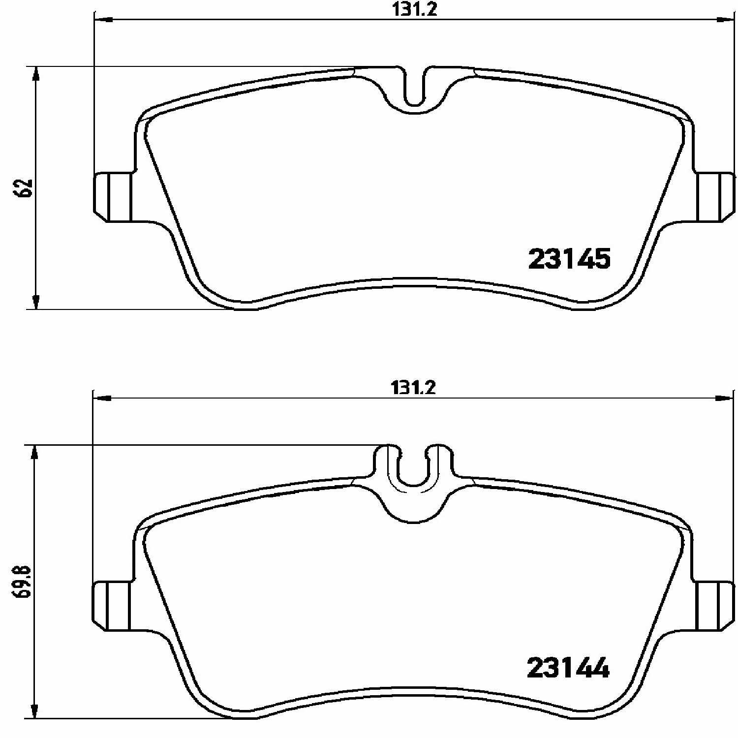 brembo disc brake pad set  frsport p50045