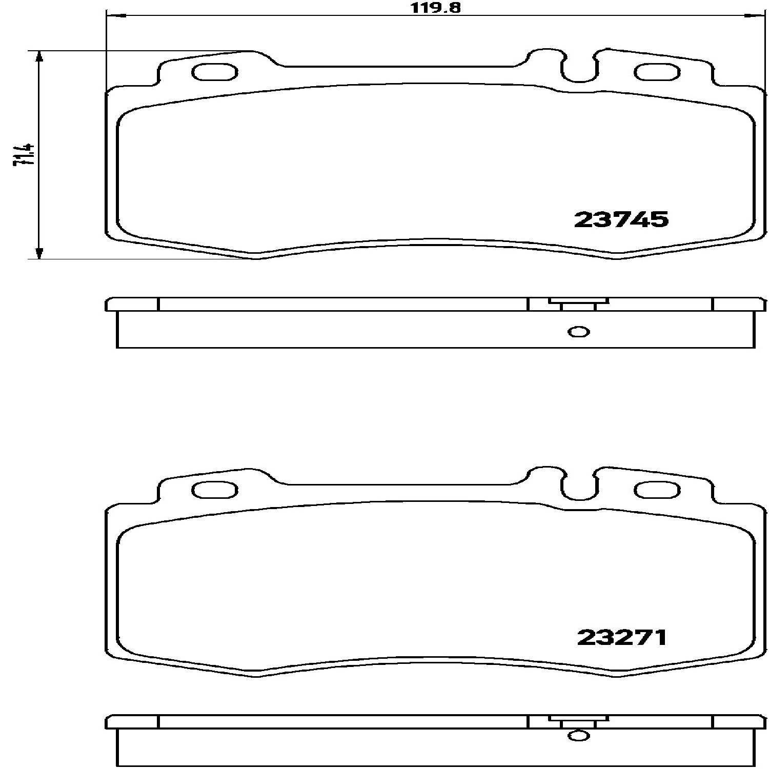 brembo disc brake pad set  frsport p50053