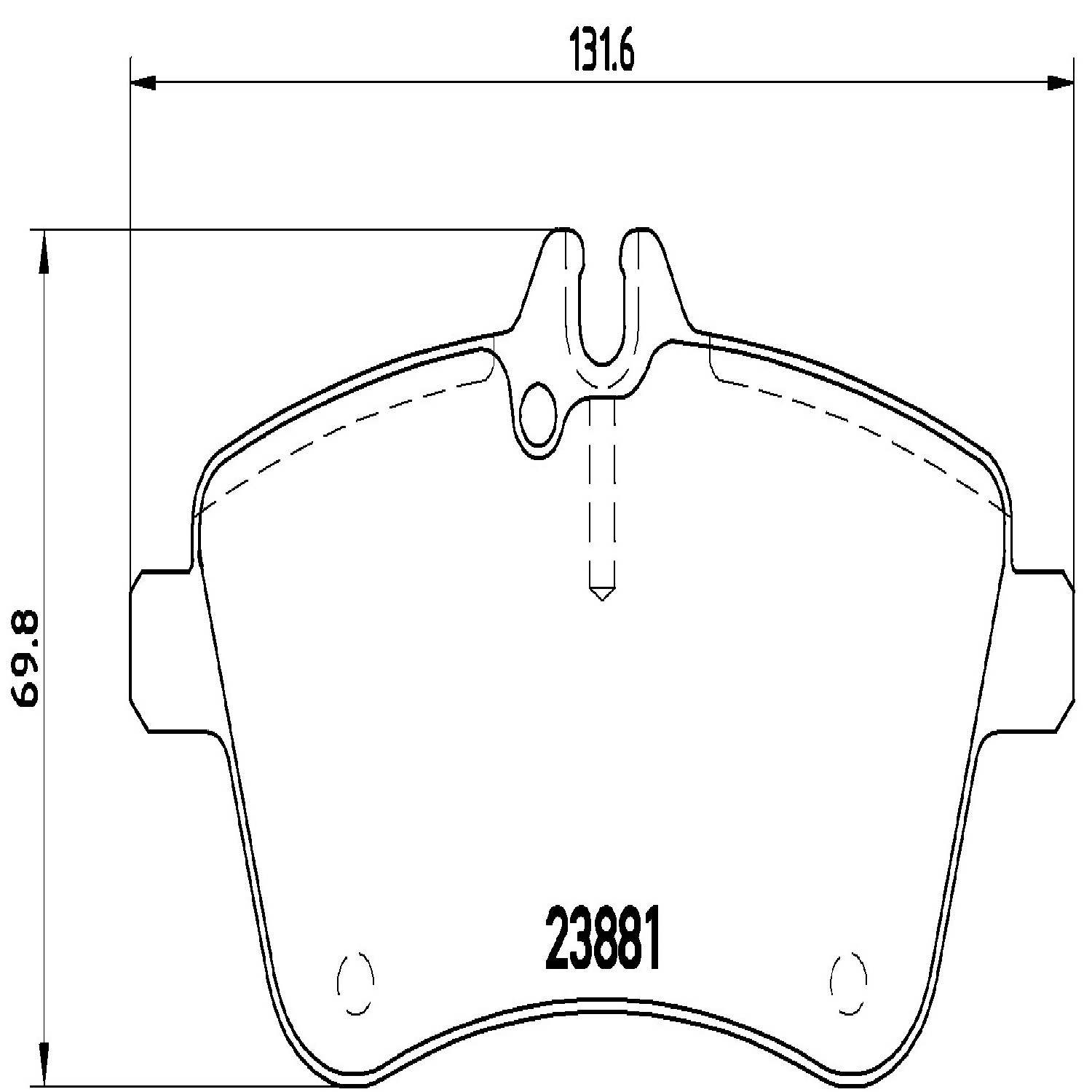 brembo disc brake pad set  frsport p50057