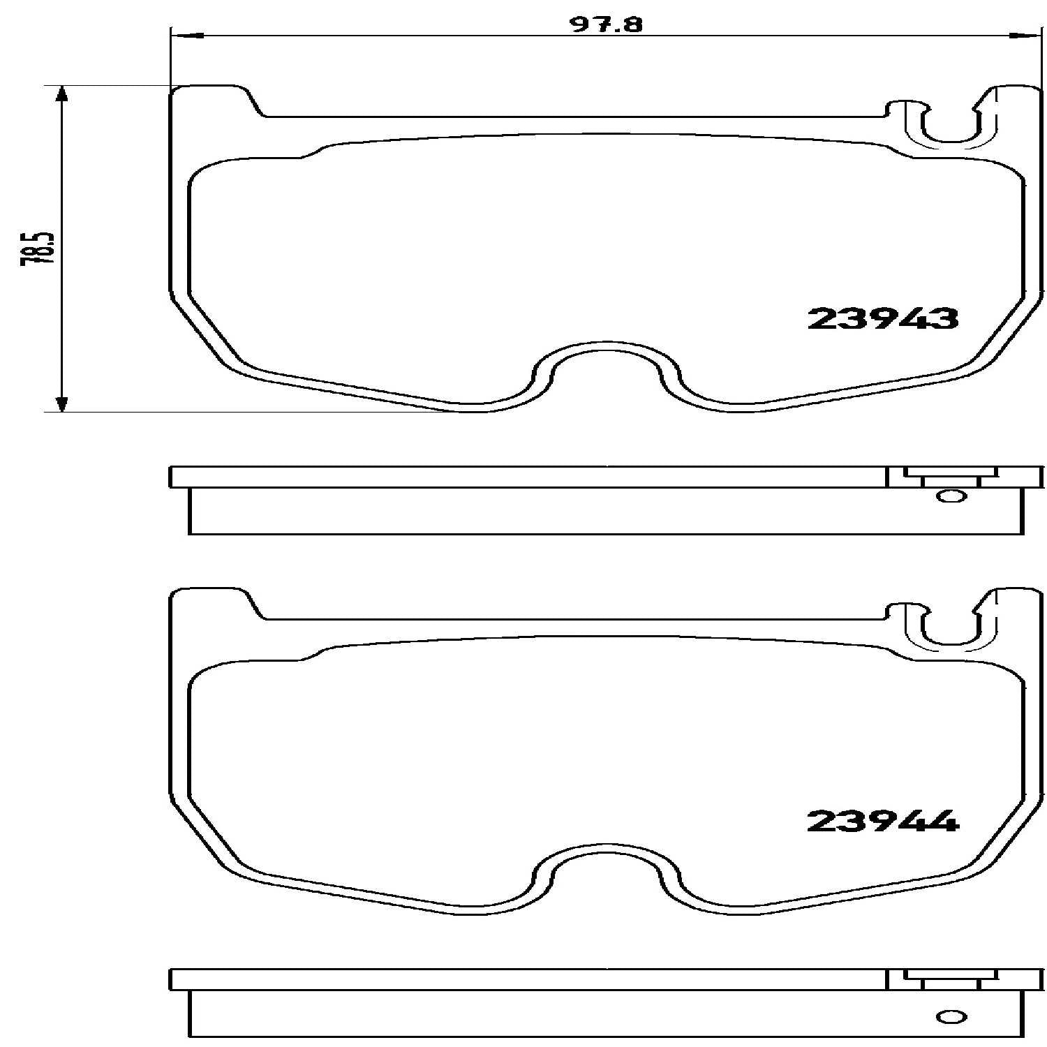 brembo disc brake pad set  frsport p50062