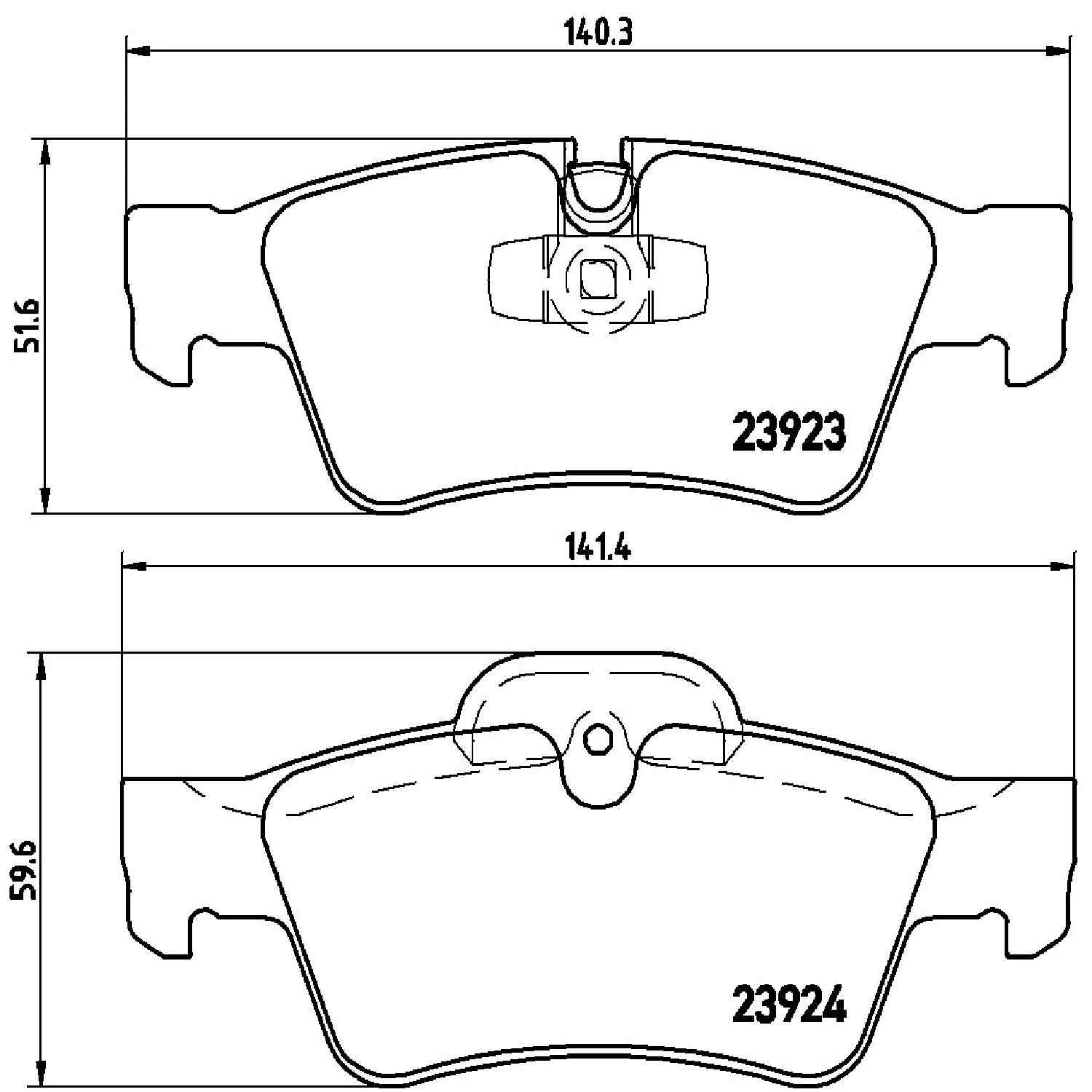 brembo disc brake pad set  frsport p50064