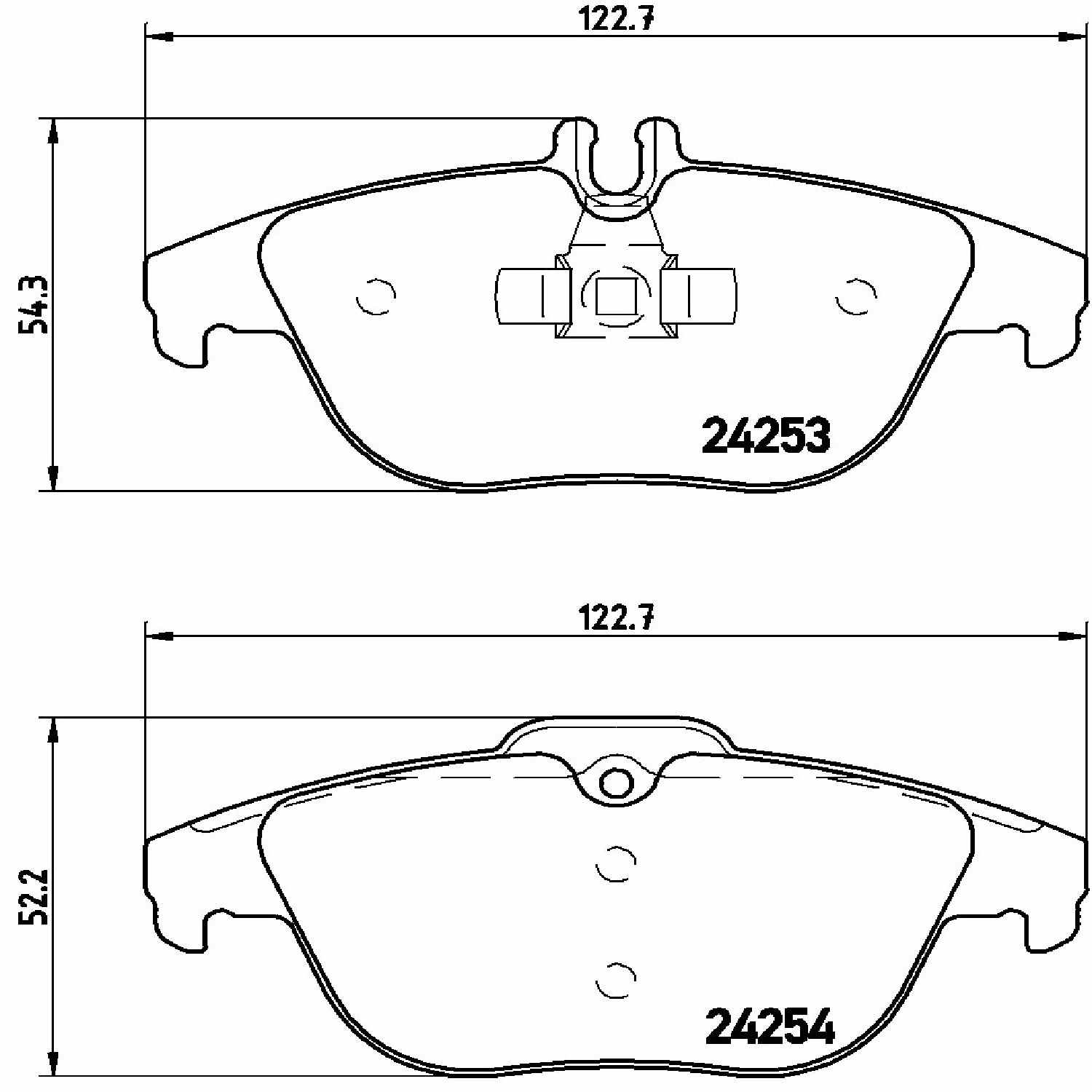 brembo disc brake pad set  frsport p50068