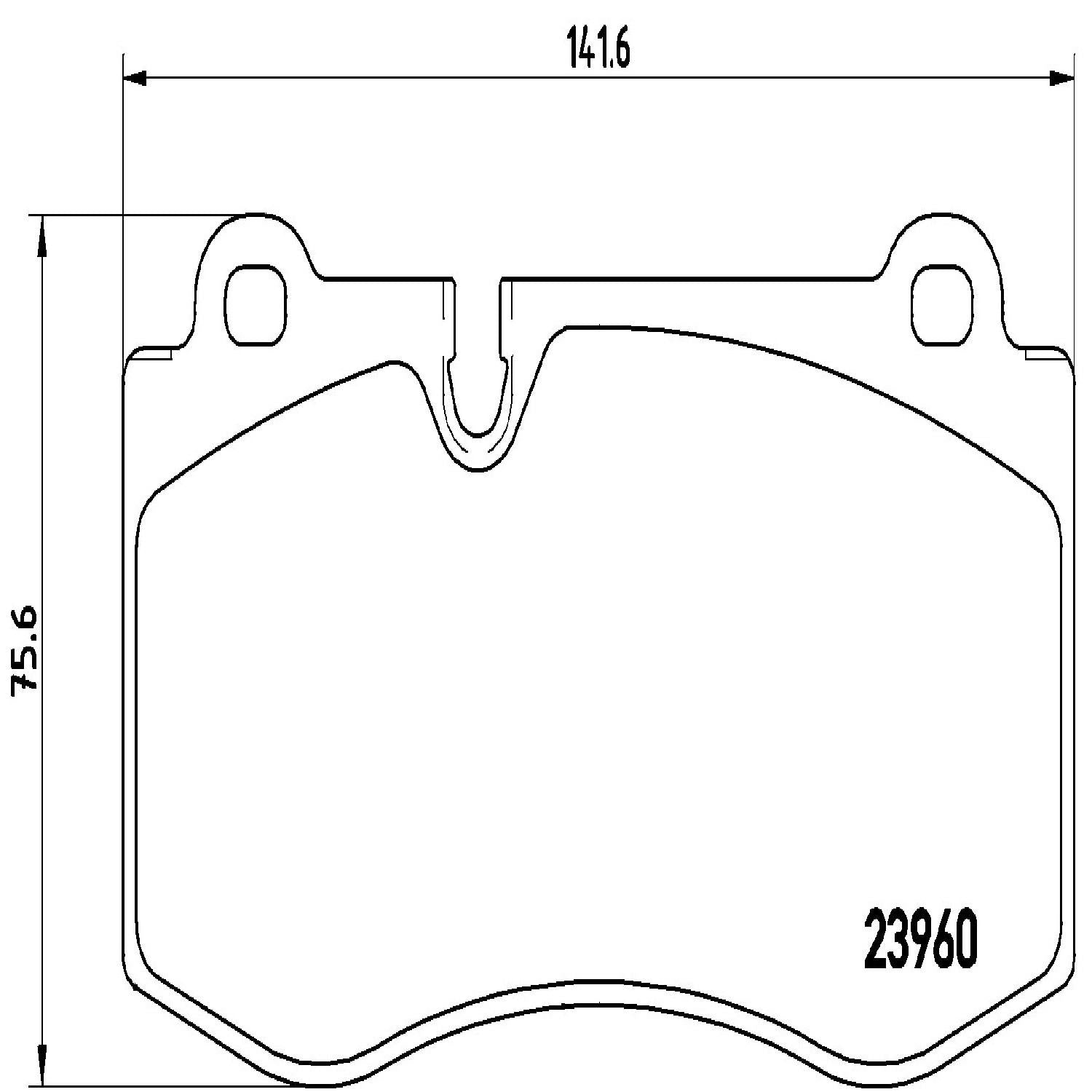 brembo disc brake pad set  frsport p50074