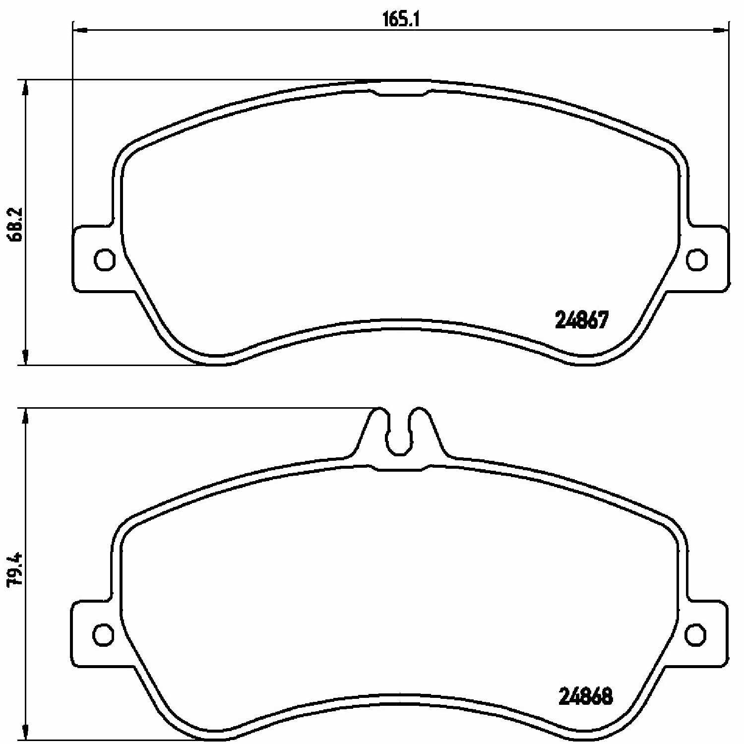 brembo disc brake pad set  frsport p50086