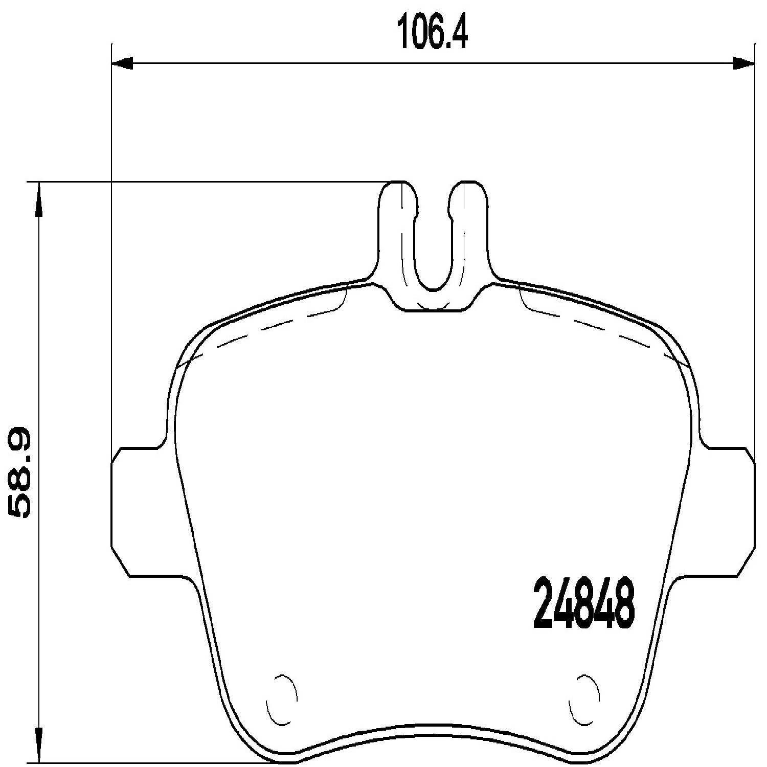 brembo disc brake pad set  frsport p50091