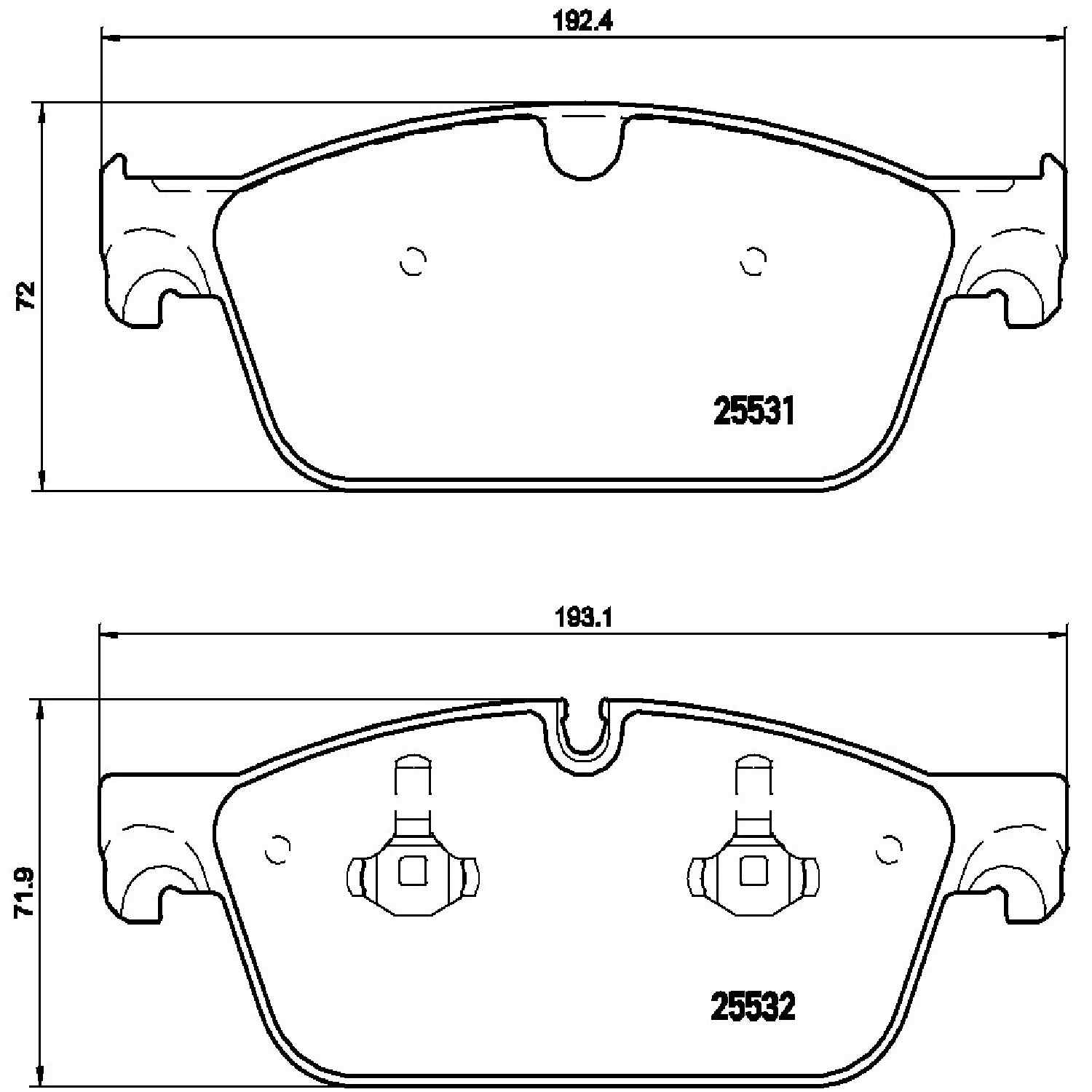 brembo disc brake pad set  frsport p50102