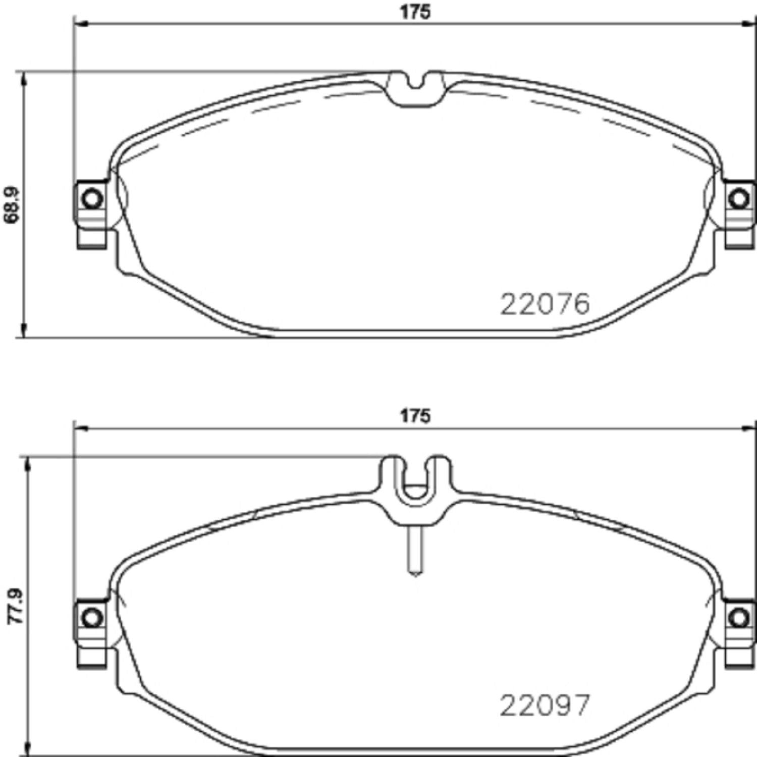 brembo disc brake pad set  frsport p50124