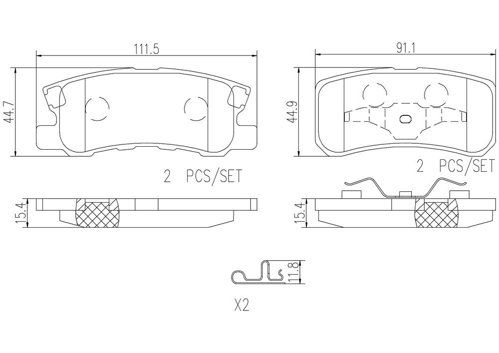 brembo disc brake pad set  frsport p54031n