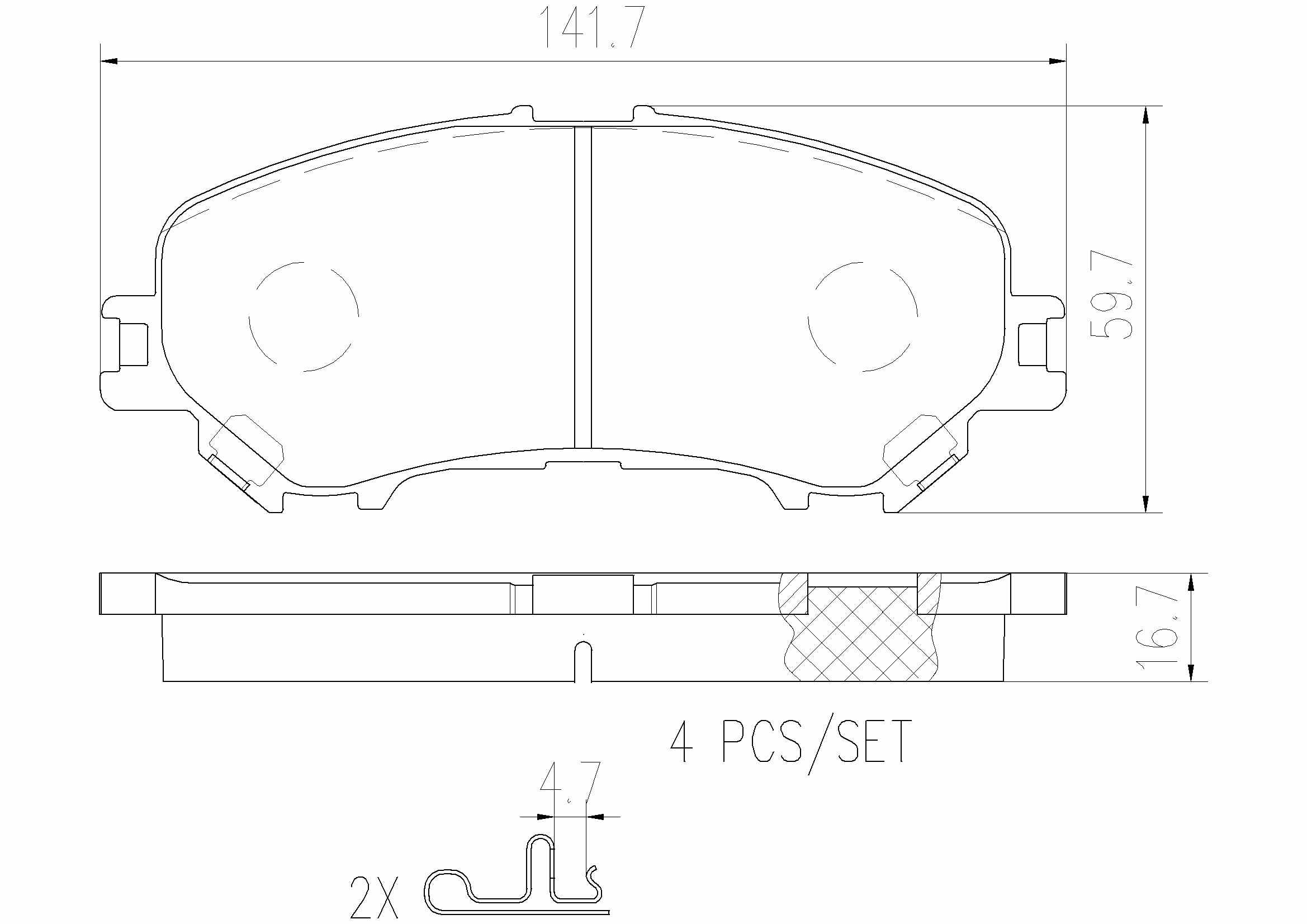 brembo disc brake pad set  frsport p56099n