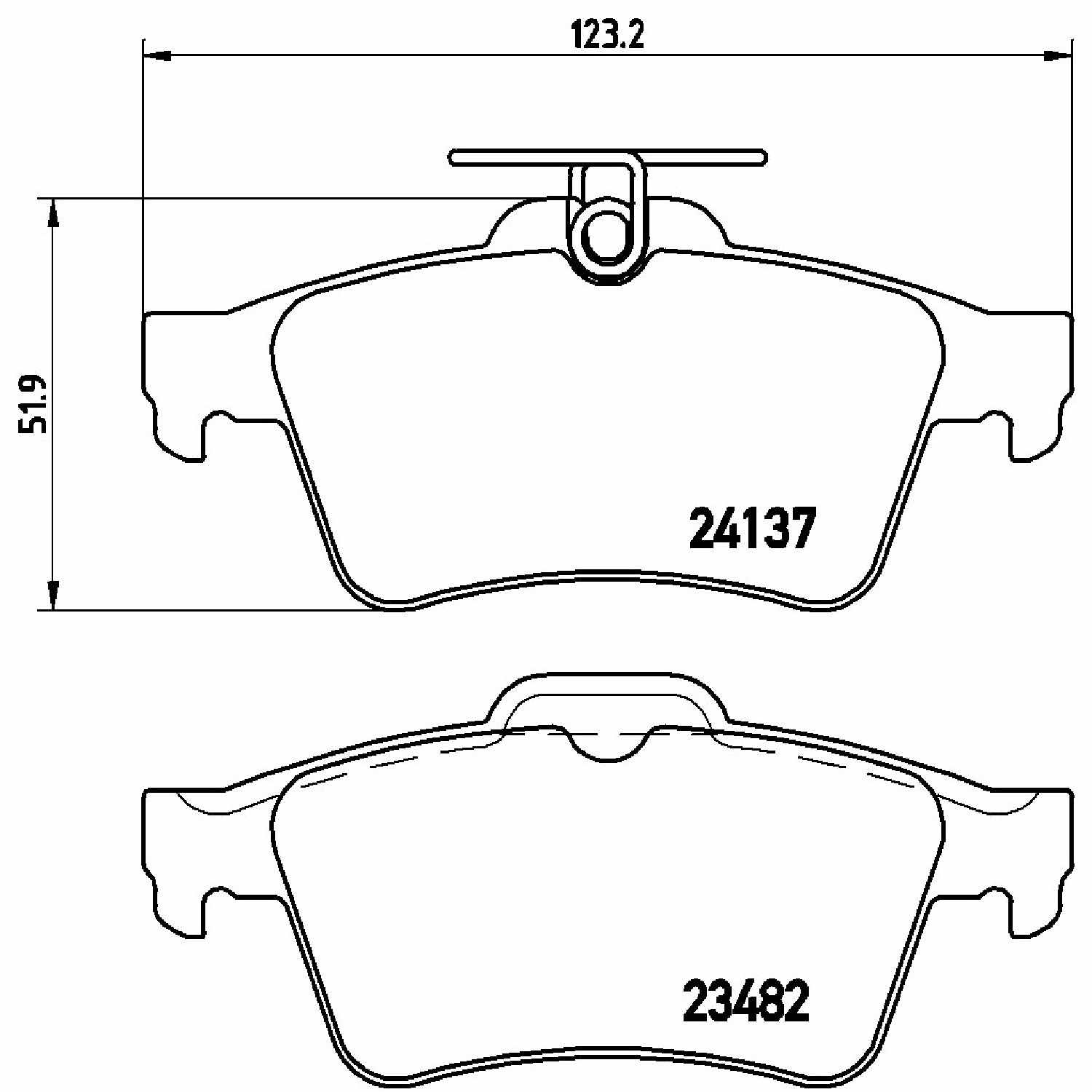 brembo disc brake pad set  frsport p59042