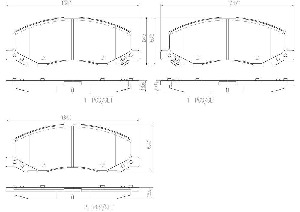 brembo disc brake pad set  frsport p59058n