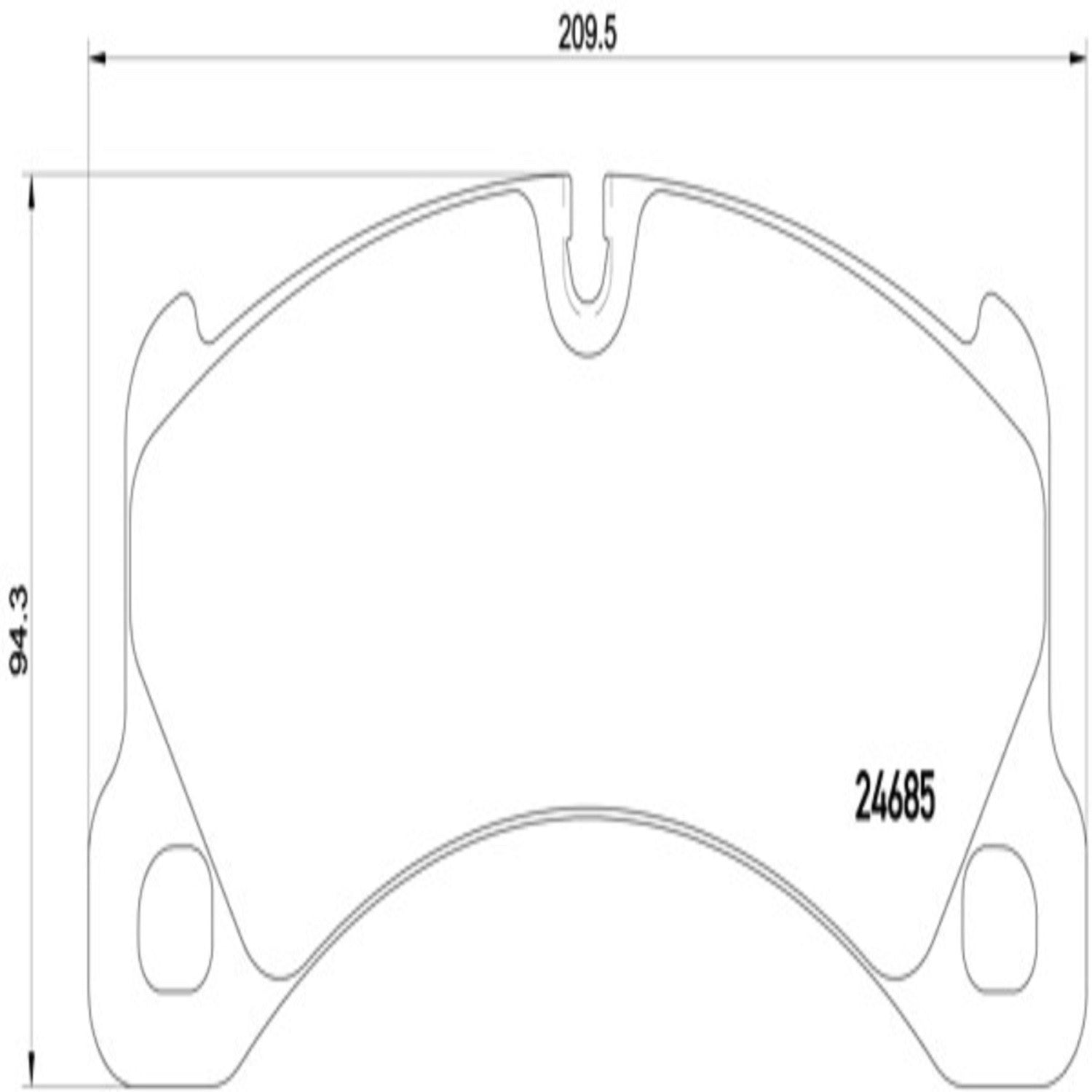 brembo disc brake pad set  frsport p65026