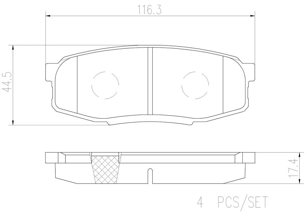 brembo disc brake pad set  frsport p83098n