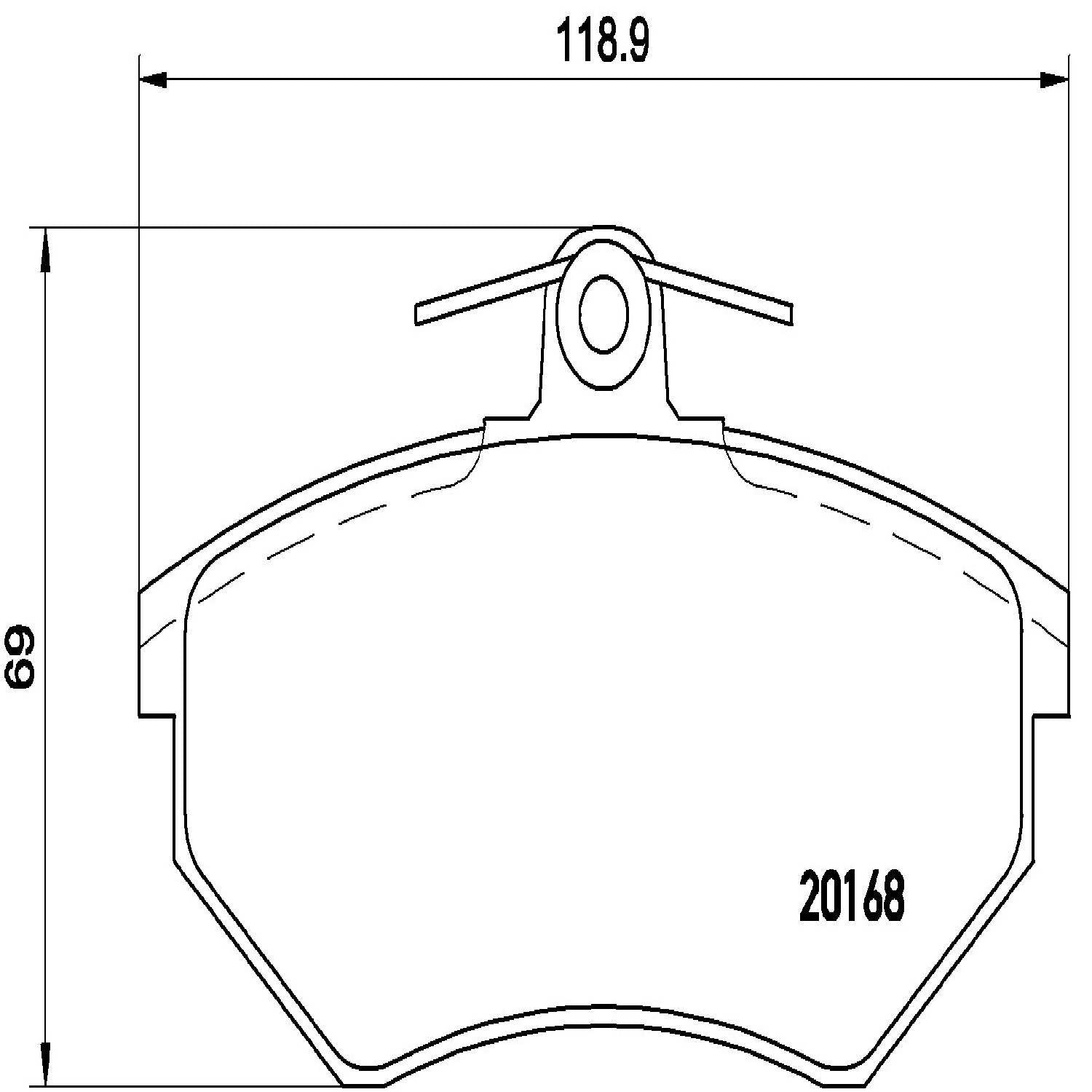 brembo disc brake pad set  frsport p85011