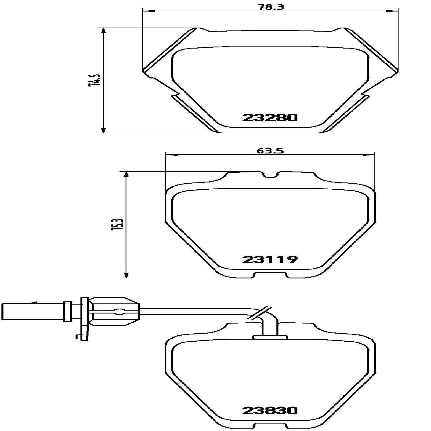 brembo disc brake pad set  frsport p85067