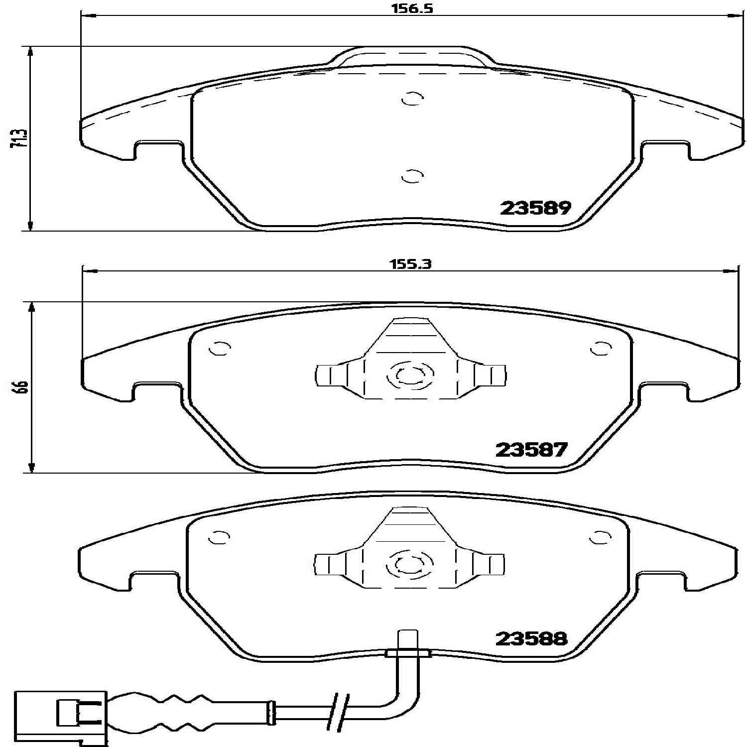 brembo disc brake pad set  frsport p85075