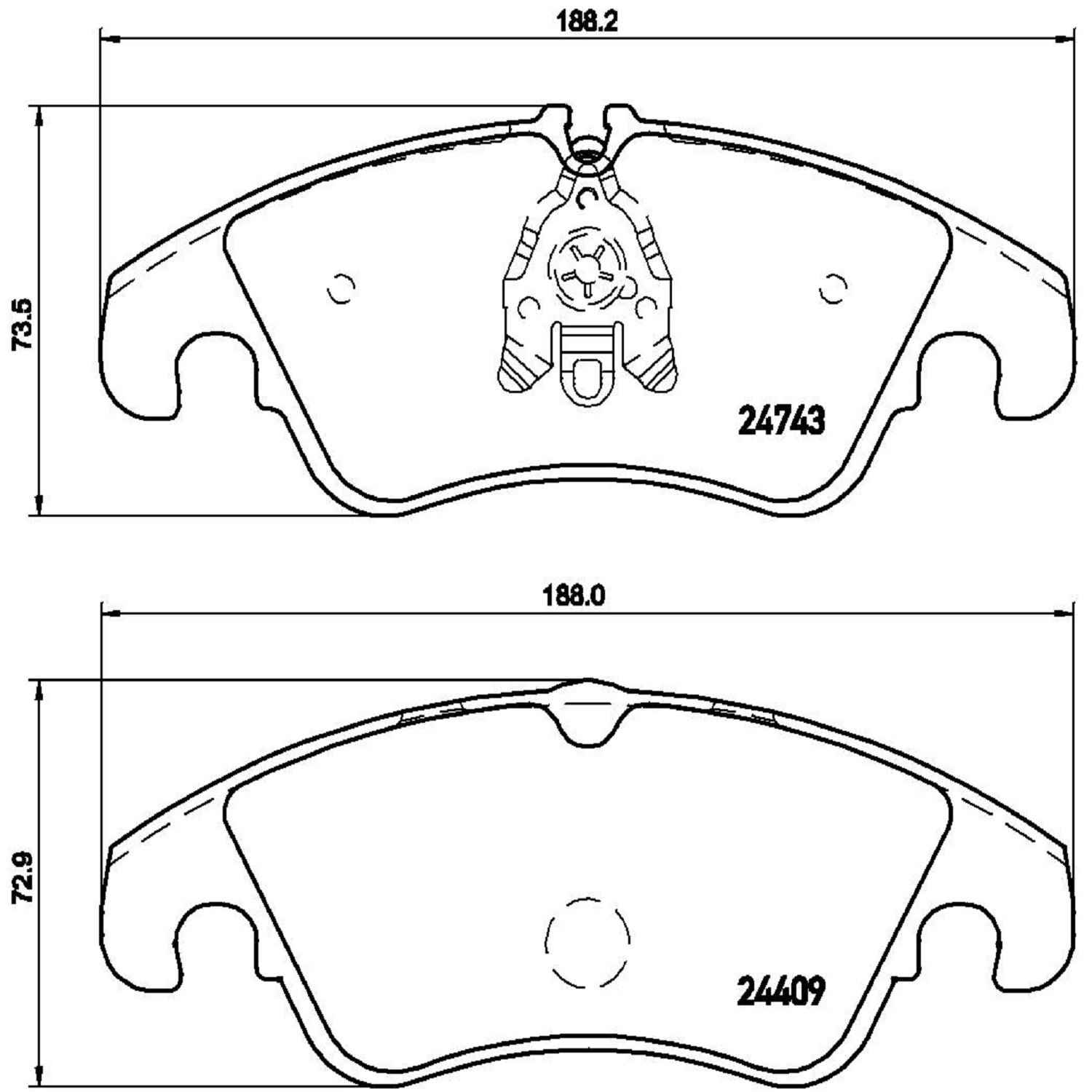 brembo disc brake pad set  frsport p85098