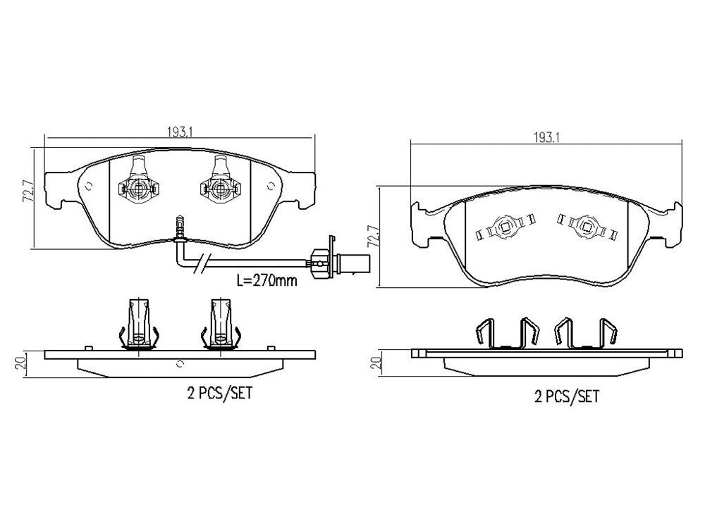 brembo disc brake pad set  frsport p85102n