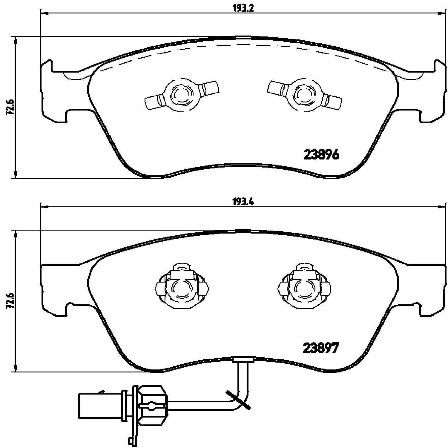 brembo disc brake pad set  frsport p85102