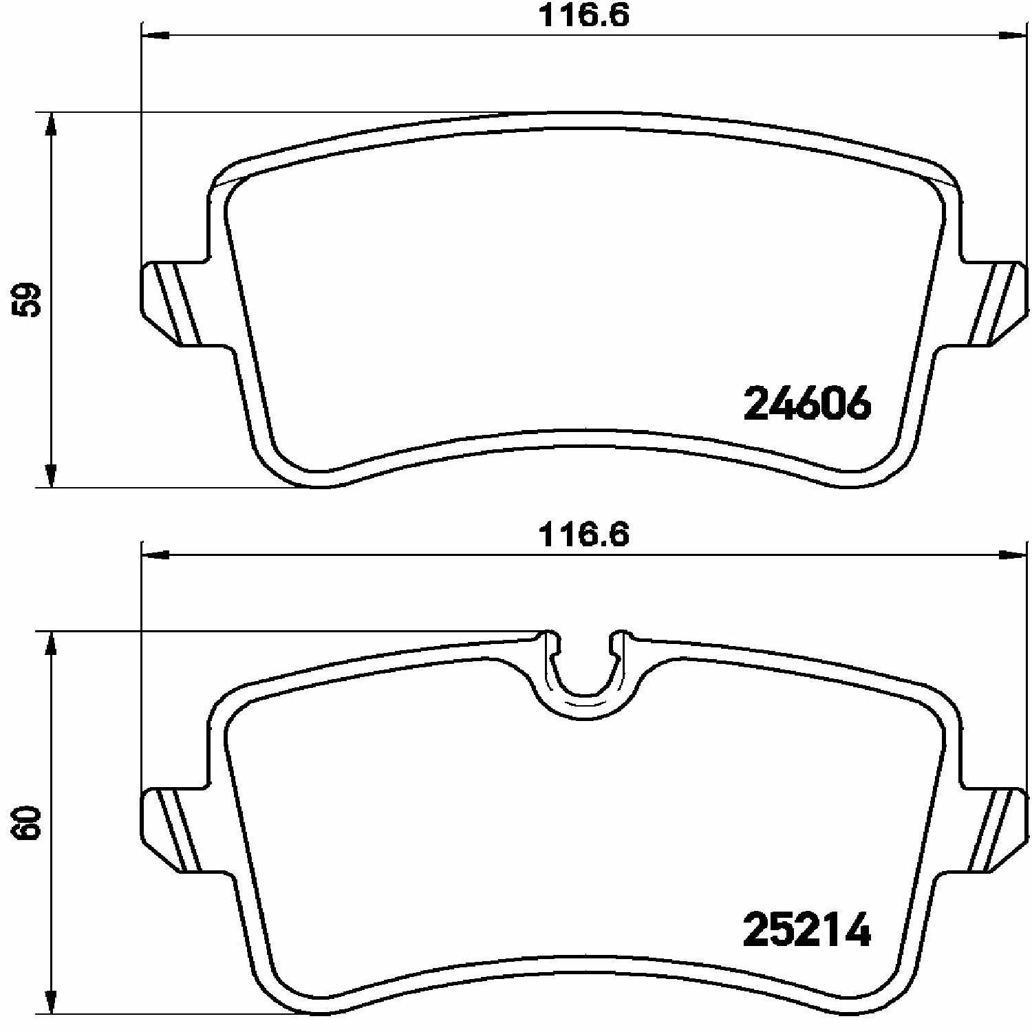 brembo disc brake pad set  frsport p85117