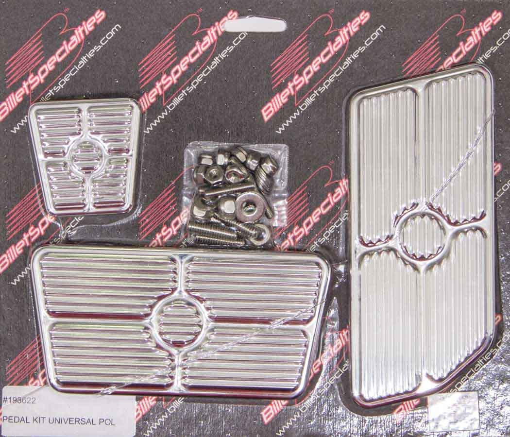 Billet Specialties Universal Pedal Kits Grooved Polished BSP198622