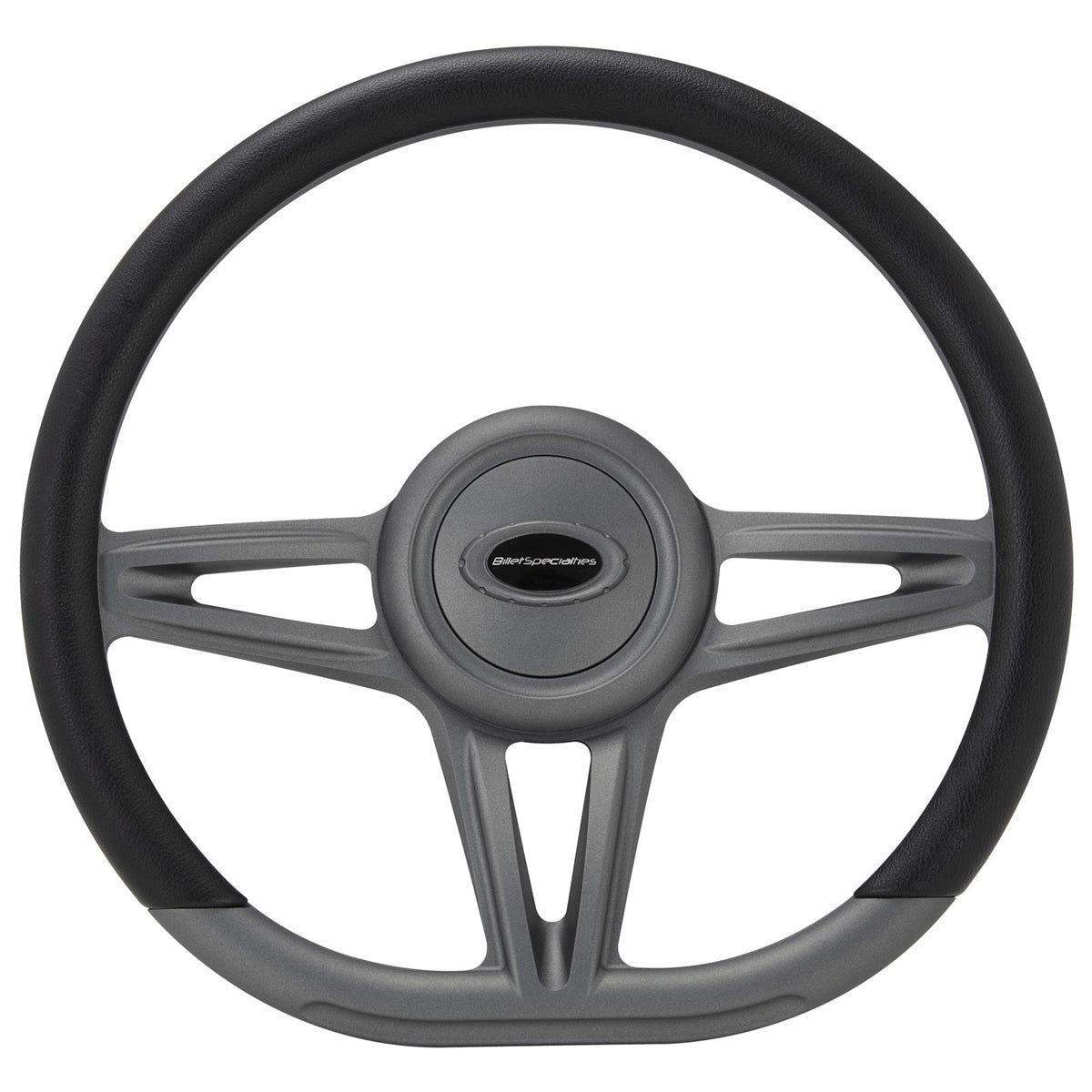 Billet Specialties Steering Wheel 14in D- Shape Victory Gunmetal BSP294411