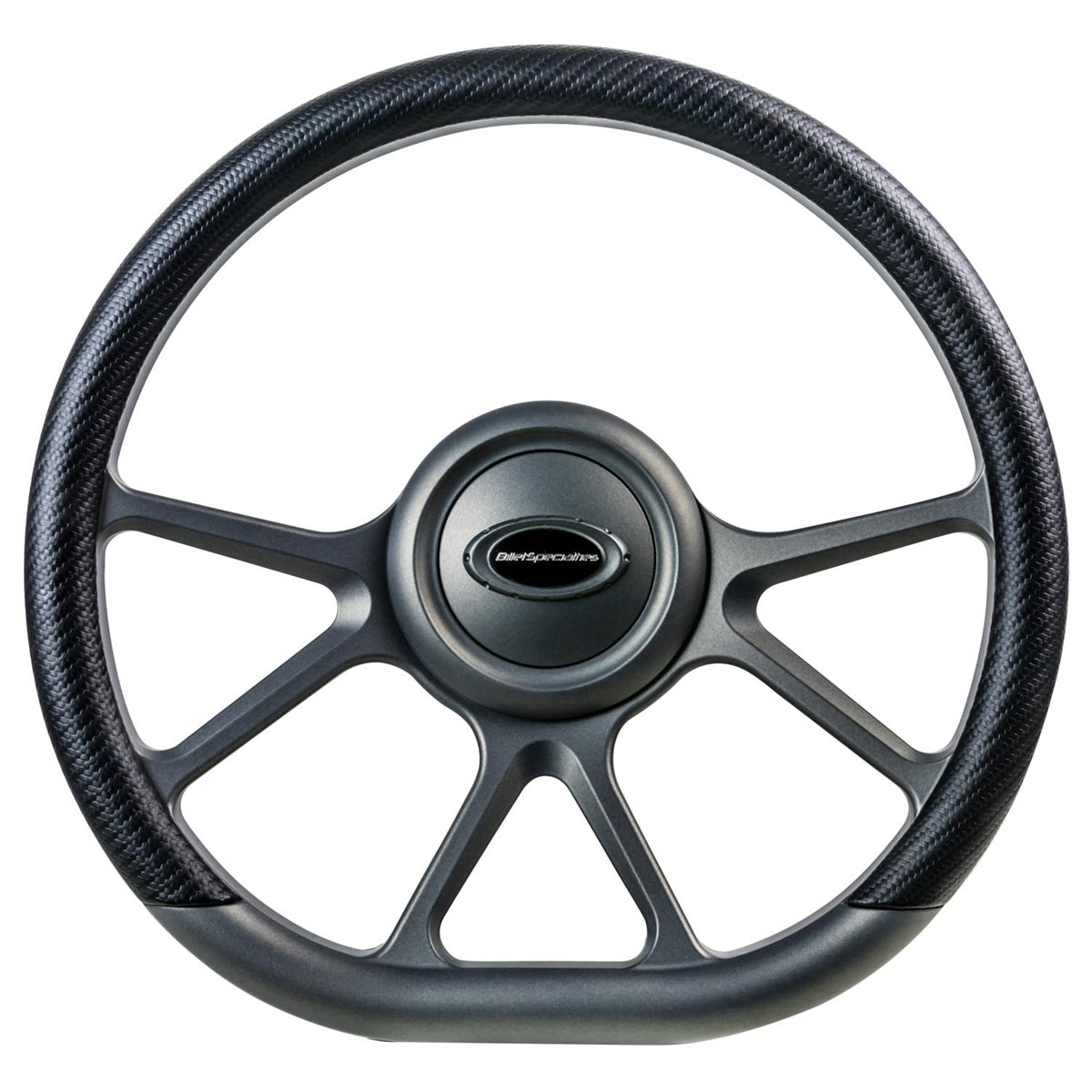 Billet Specialties Steering Wheel 14in D-Sh ape Prism Gunmetal Matte BSP294751