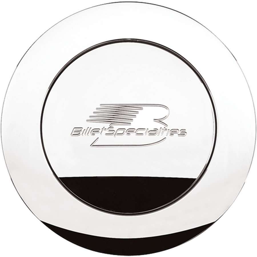 Billet Specialties Polished Horn Button Lg. Billet Logo BSP32625