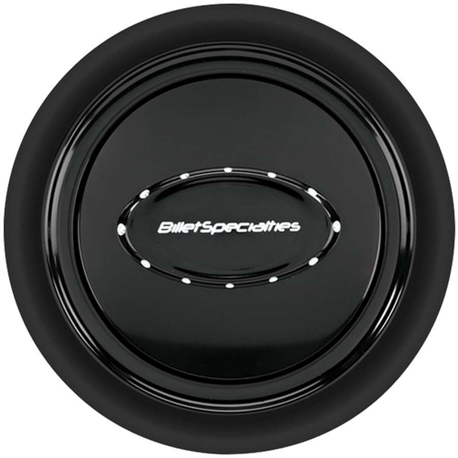 Billet Specialties Horn Button Smooth Black Anodized BSP32729