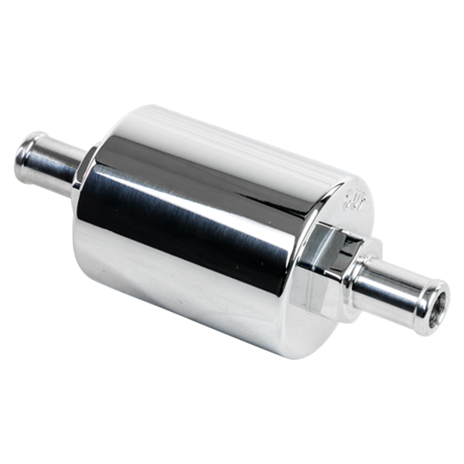 Billet Specialties In Line Fuel Filter 3/8 in Barbed Polished BSP42130