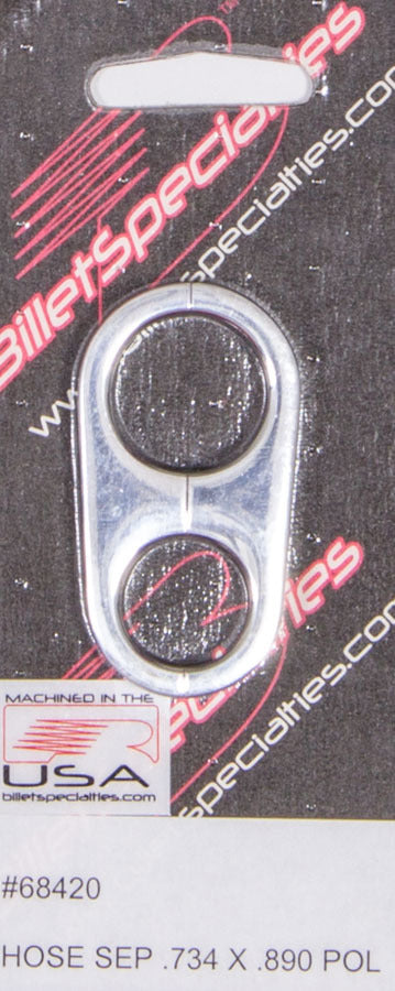 Billet Specialties Hose Separator .734x.890 Polished BSP68420
