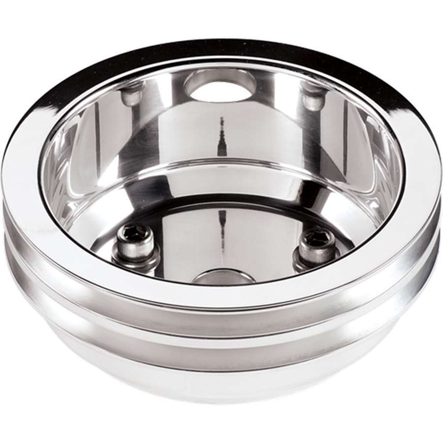 Billet Specialties SBC 2 GRV Crank Pulley LWP Polished BSP78220