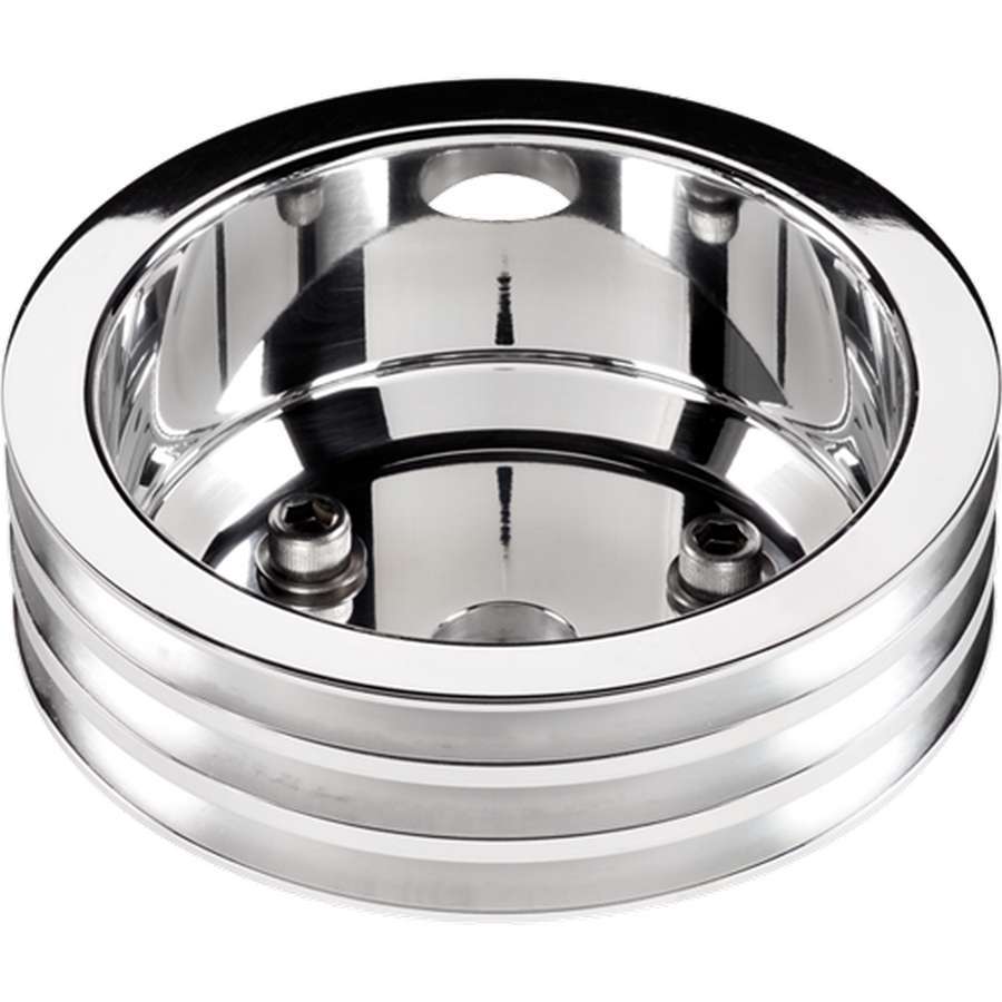 Billet Specialties SBC 3 GRV Crank Pulley LWP Polished BSP78230