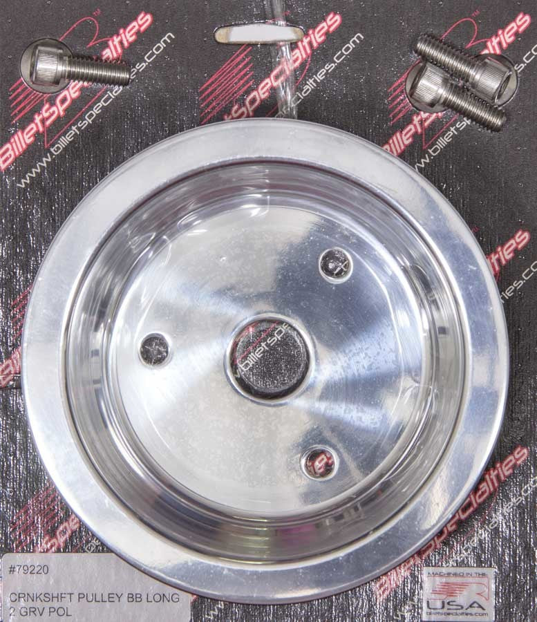 Billet Specialties BBC 2 GRV Crank Pulley LWP Polished BSP79220