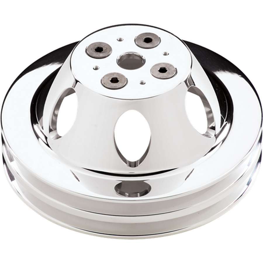 Billet Specialties Polished SBC 2 Groove Upper Pulley BSP80220