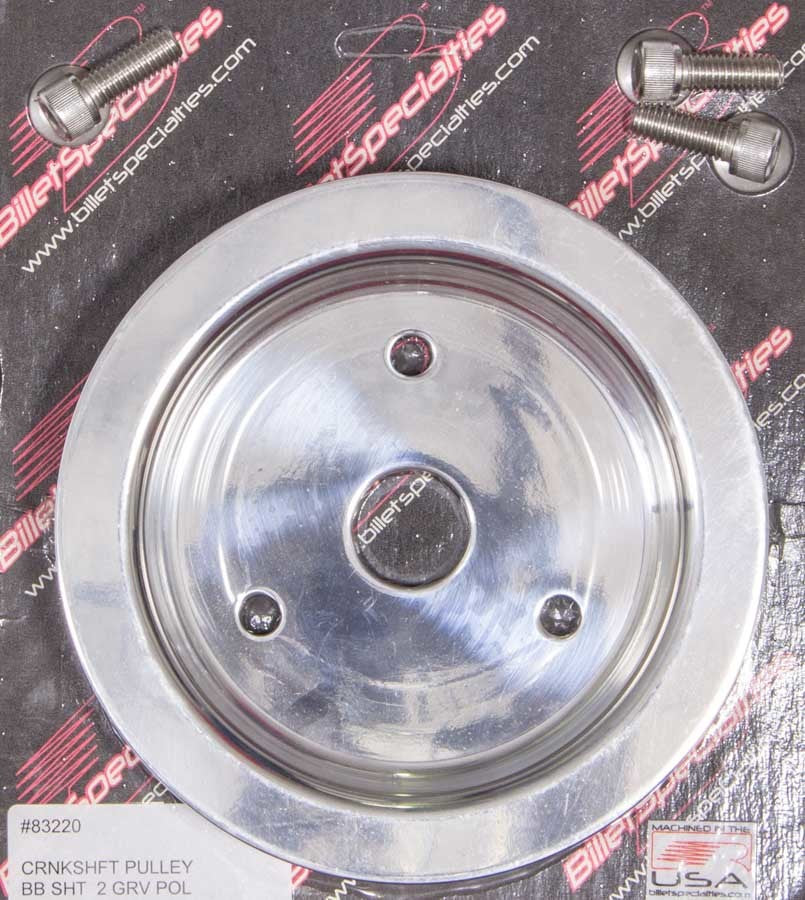 Billet Specialties Polished BBC 2 Groove Lower Pulley BSP83220