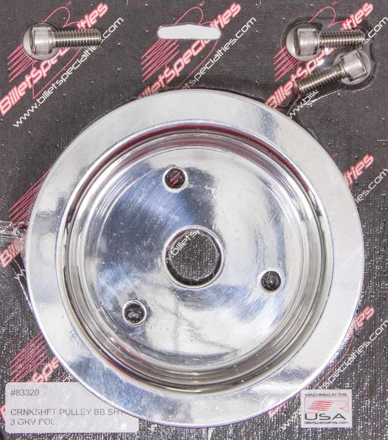 Billet Specialties Polished BBC 3 Groove Lower Pulley BSP83320