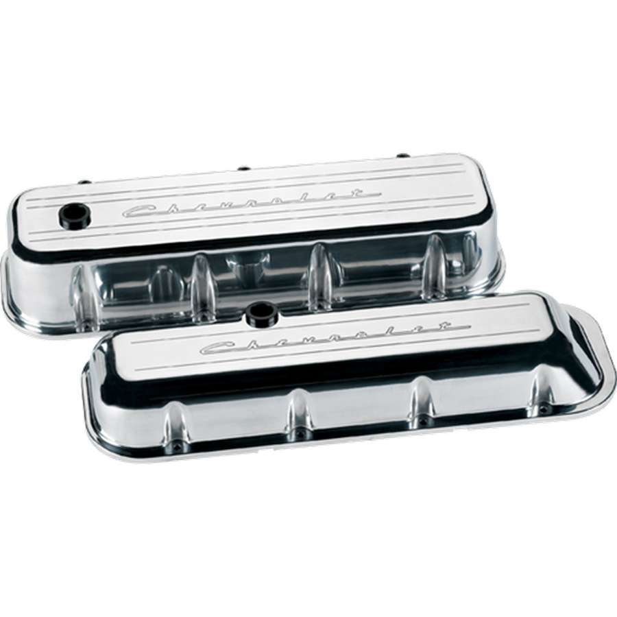 Billet Specialties BBC Valve Covers Chevy Logo Short BSP96023