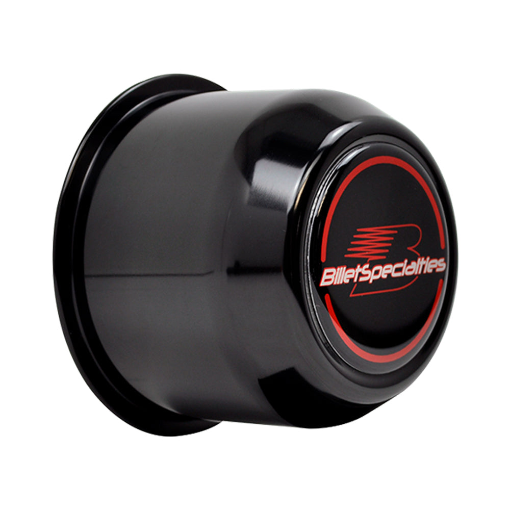 Billet Specialties Center Cap Push Tru 3.2 90 CB Black 2-1/2in TALL BSP999084B