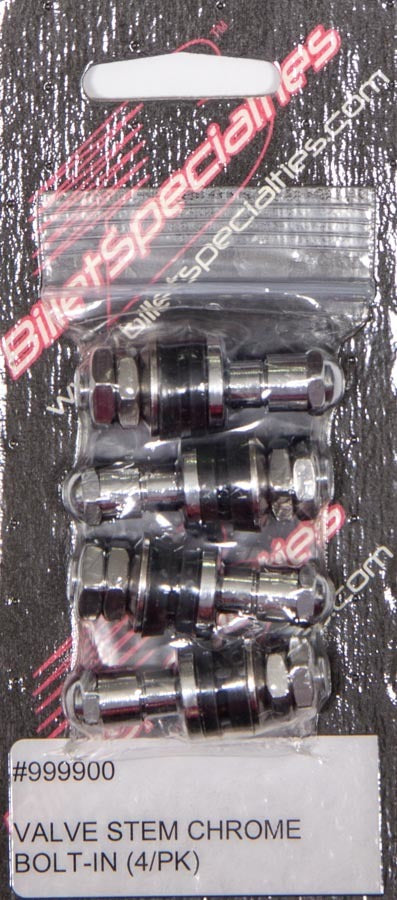 Billet Specialties Valve Stem Chrome Bolt- In 4-PK BSP999900