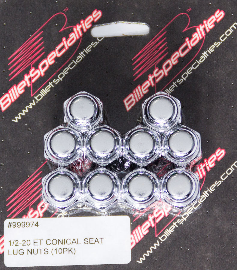 Billet Specialties 1/2-20 ET Conical Seat Lug Nuts 10 Pack BSP999974