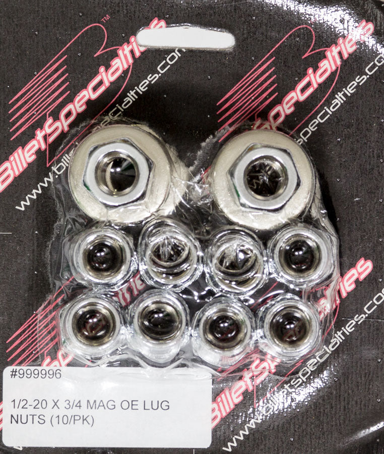 Billet Specialties 1/2-20 X 3/4 Mag Lug Nuts (10/PK) BSP999996