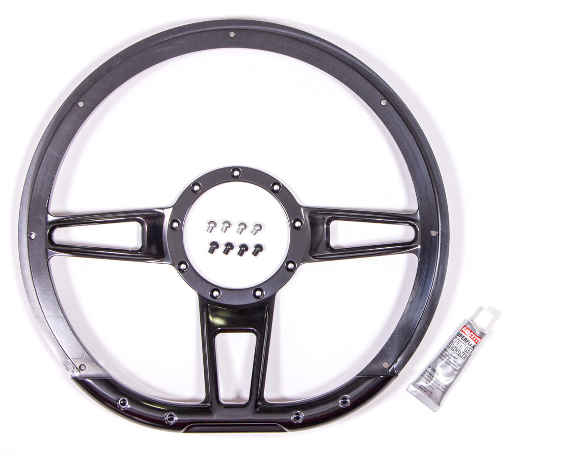 Billet Specialties Steering Wheel Formula D-Shaped 14in Black BSPBLK29409